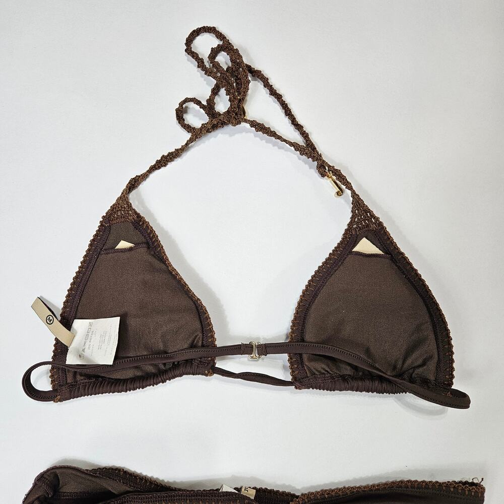 Y2k Juicy Couture Brown Bikini Crochet Details - Medium - Picture 7 of 10